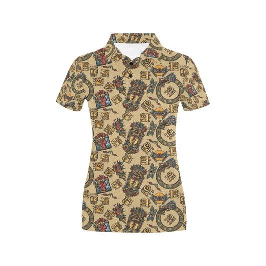 Totem Print Design LKS305 Women's Polo Shirt
