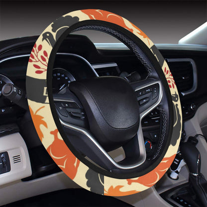 Thanksgiving Print Design LKS303 Steering Wheel Cover with Elastic Edge
