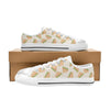 Sandwich Print Design LKS301 Women's White Low Top Shoes