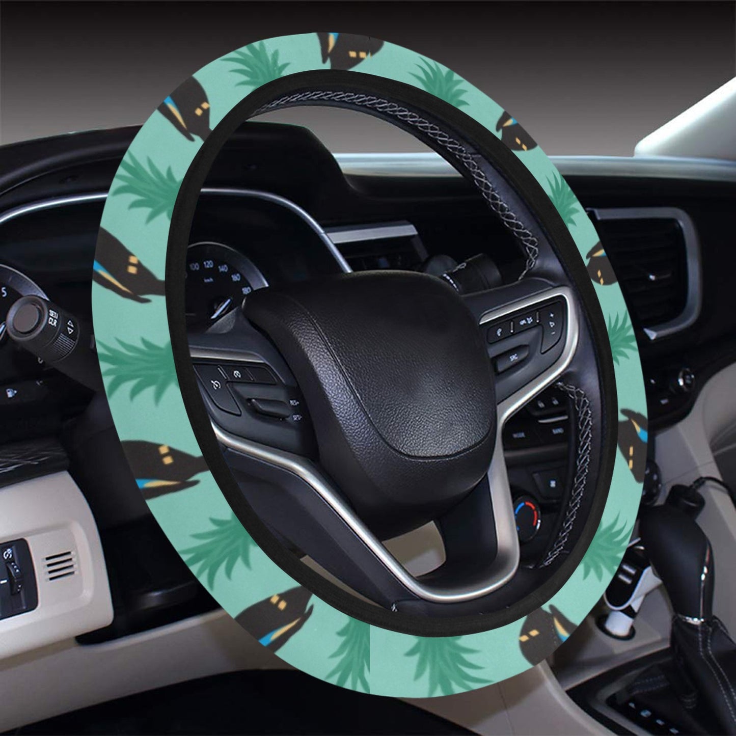 Toucan Print Design LKS301 Steering Wheel Cover with Elastic Edge