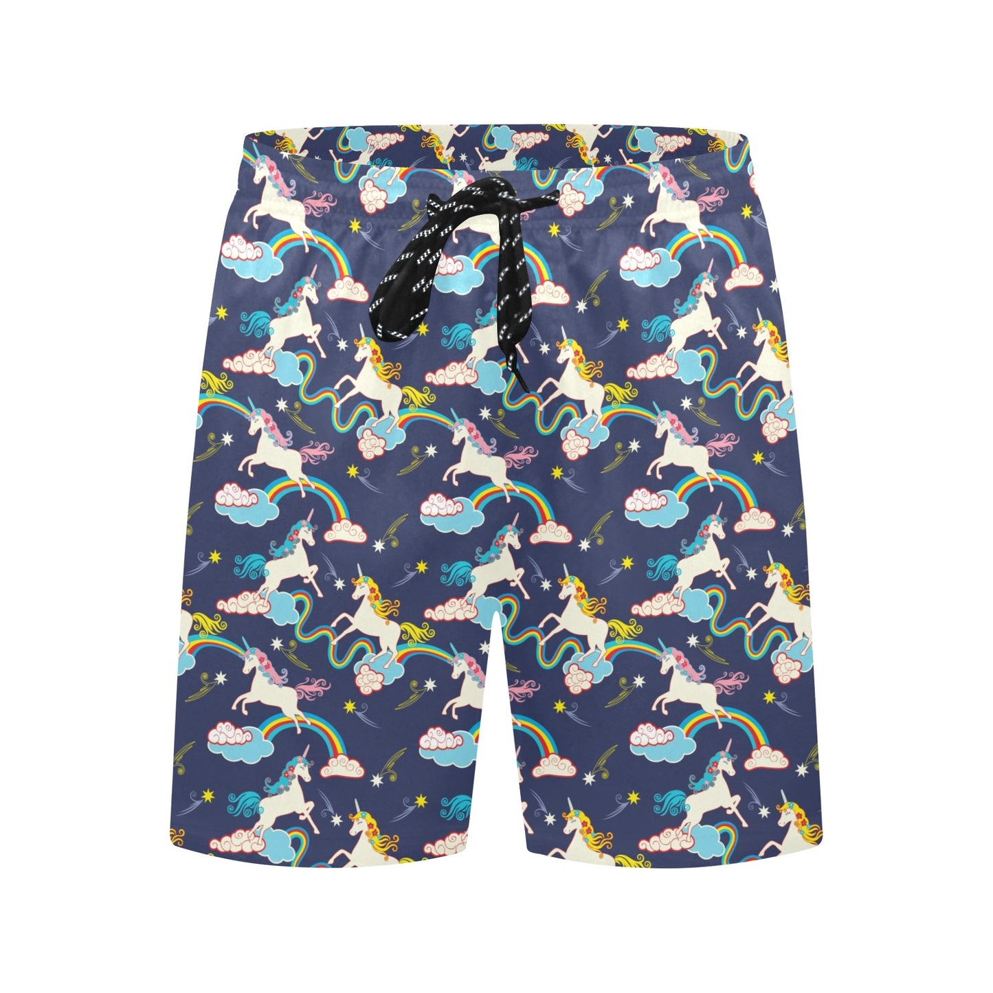 Unicorn Print Design LKS304 Men's Swim Trunks Beach Shorts