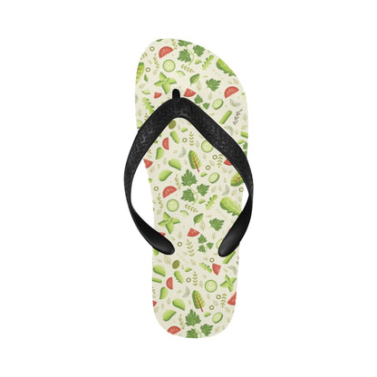 Salad Vegetable Print Design LKS302 Flip Flops