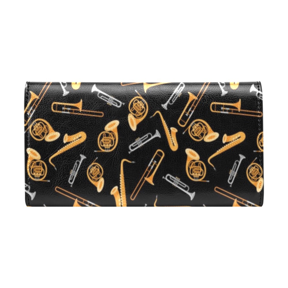 Saxophone Print Design LKS403 Women's Trifold Wallet