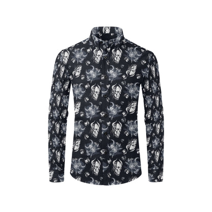 Vikings Print Design LKS304 Men's Long Sleeve Dress Shirt