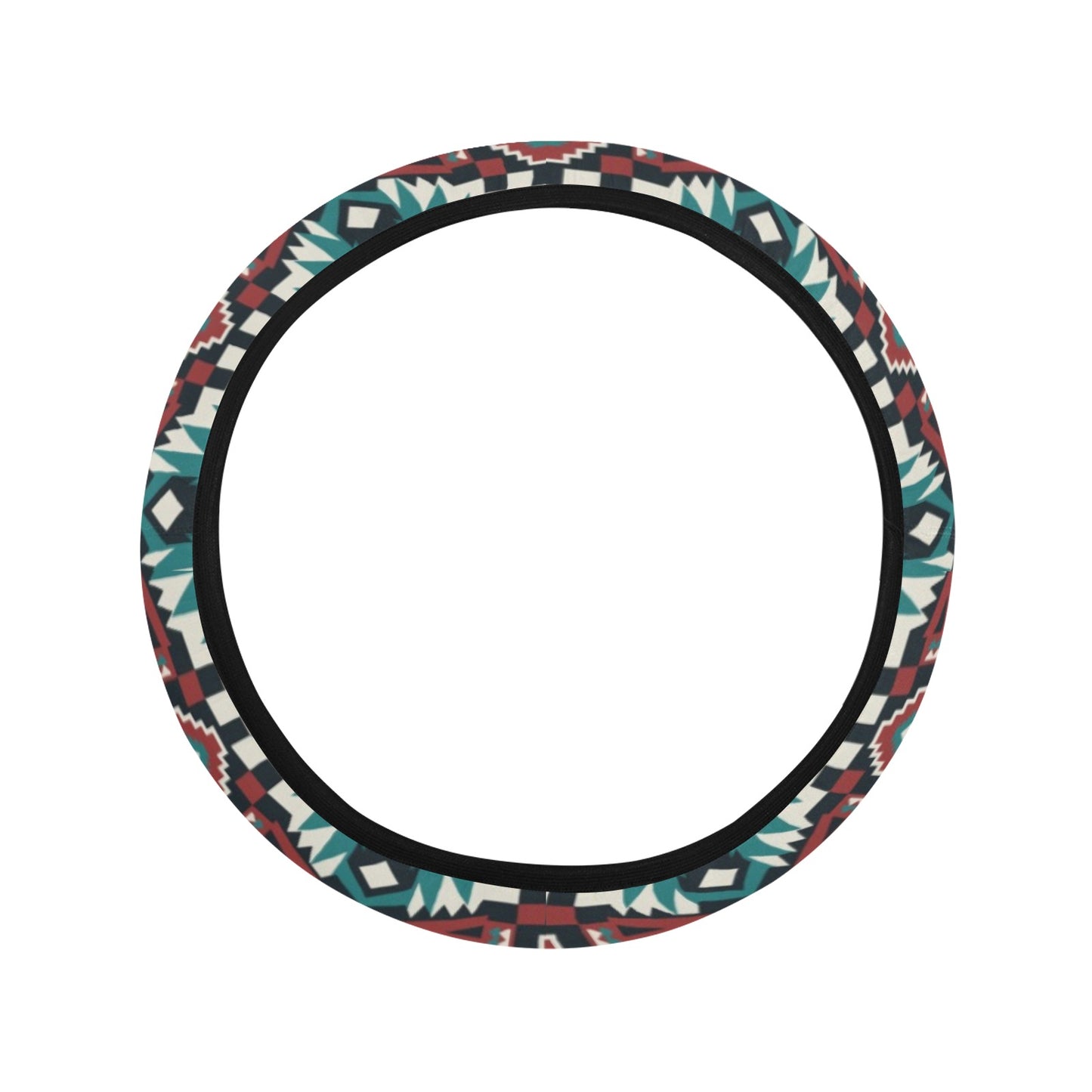 Southwest Pattern Print Design LKS308 Steering Wheel Cover with Elastic Edge