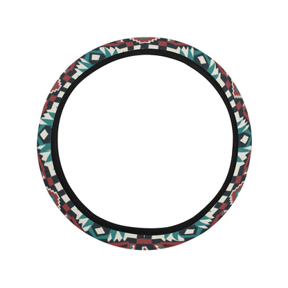 Southwest Pattern Print Design LKS308 Steering Wheel Cover with Elastic Edge