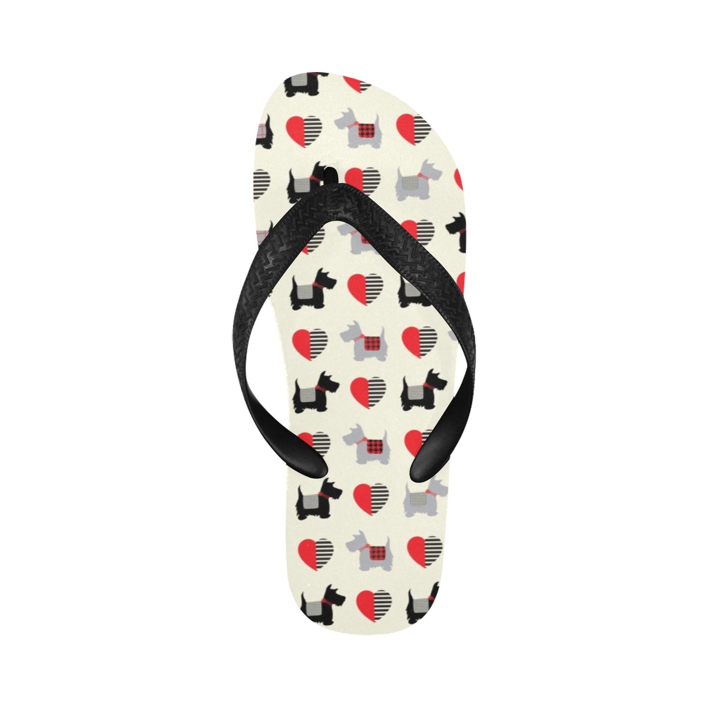 Scottish Terriers Print Design LKS3010 Flip Flops