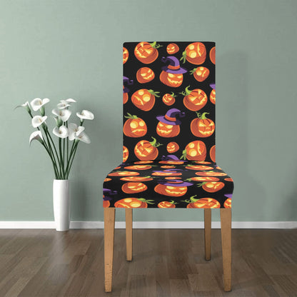 Witch Pumpkin Halloween Print LKS302 Dining Chair Slipcover