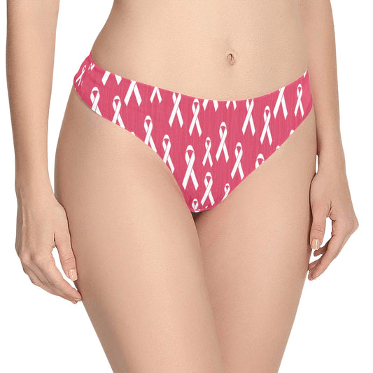 Breast Cancer Awareness Symbol Women's Thongs