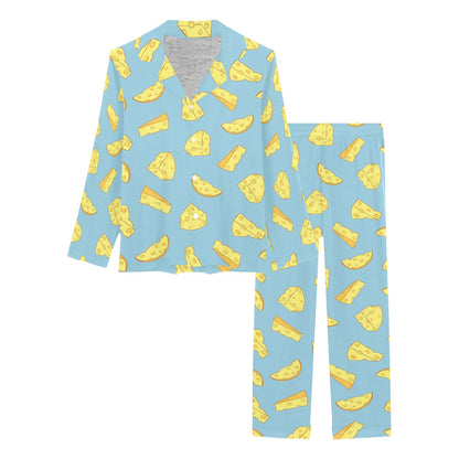 Cheese Pattern Print Design 04 Women's Long Pajama Set
