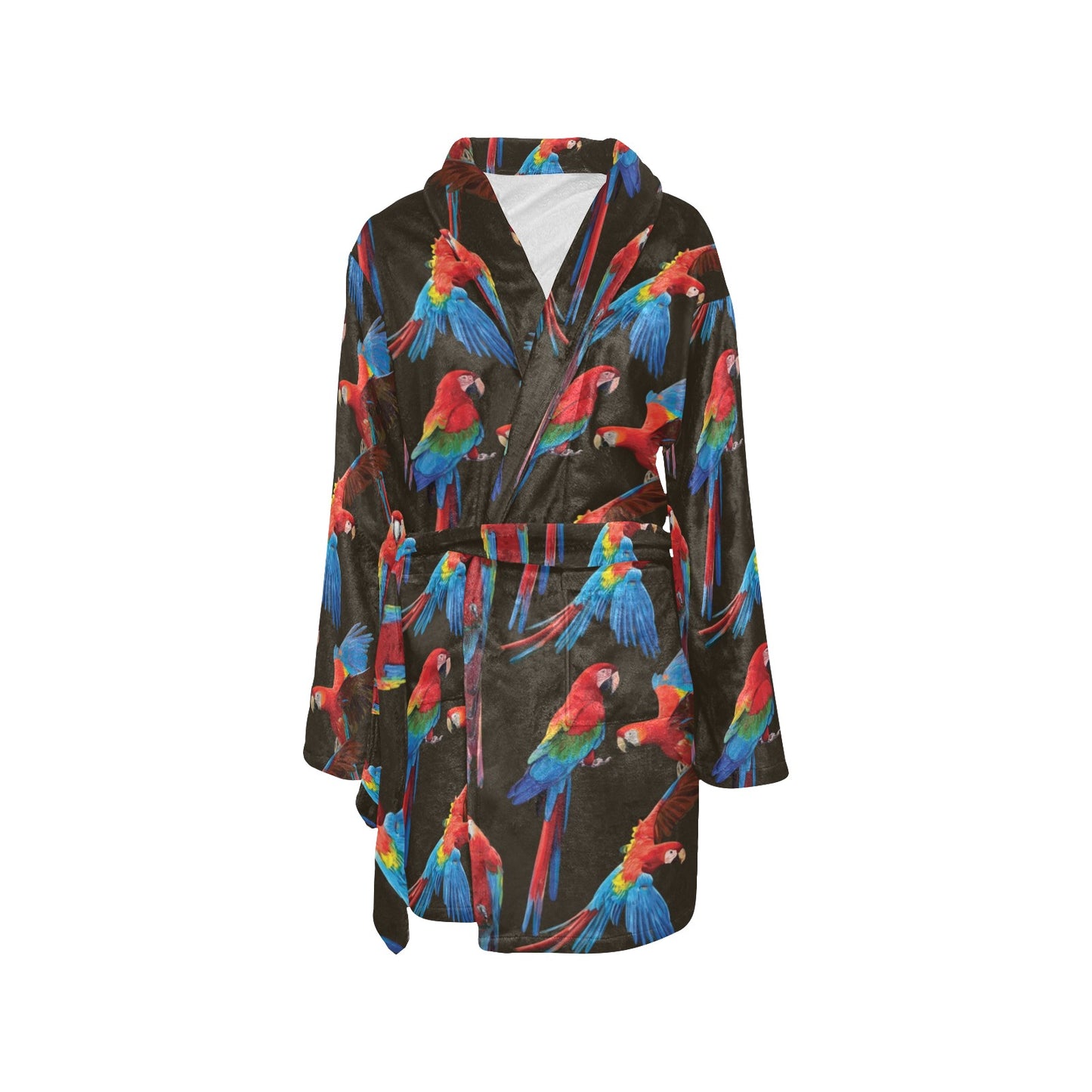 Macaw Pattern Print Design 04 Women's Fleece Robe