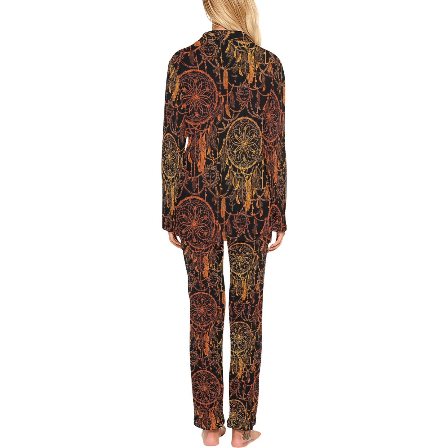 Dream catcher Sun and Moon Women's Long Pajama Set