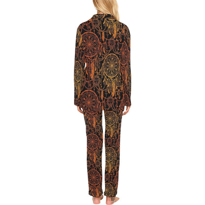 Dream catcher Sun and Moon Women's Long Pajama Set