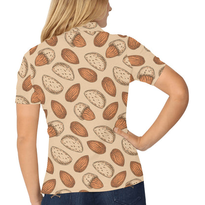 Almond Pattern Print Design 04 Women's Polo Shirt