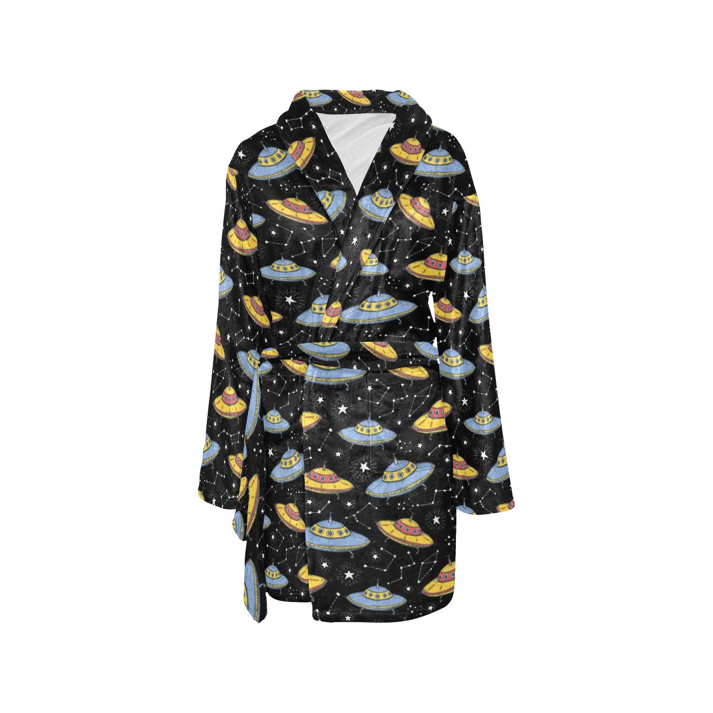 UFO Print Design LKS307 Women's Fleece Robe