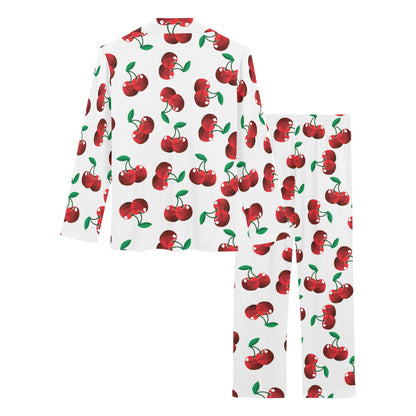 Cherry Pattern Print Design 01 Women's Long Pajama Set