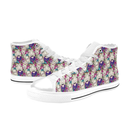 Sheep Print Design LKS403 Men's High Top Canvas Shoes