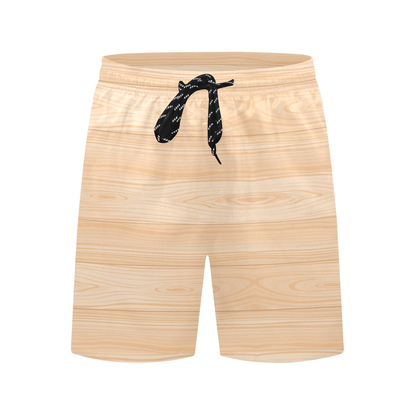 Wood Texture Print Design LKS302 Men's Swim Trunks Beach Shorts