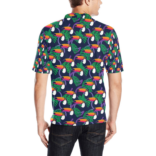 Toucan Print Design LKS302 Men Polo Shirt