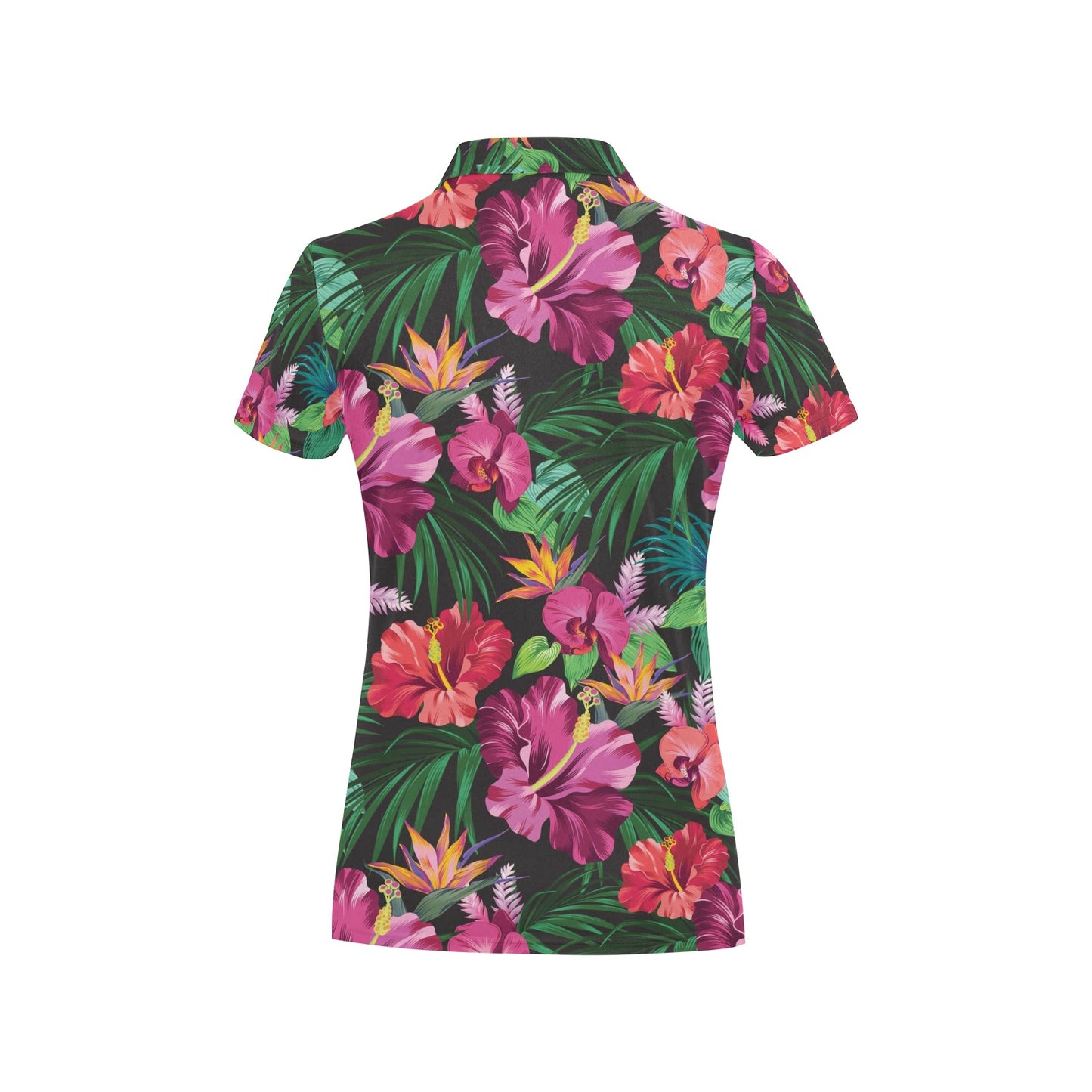 Hawaiian Flower Hibiscus tropical Women's Polo Shirt