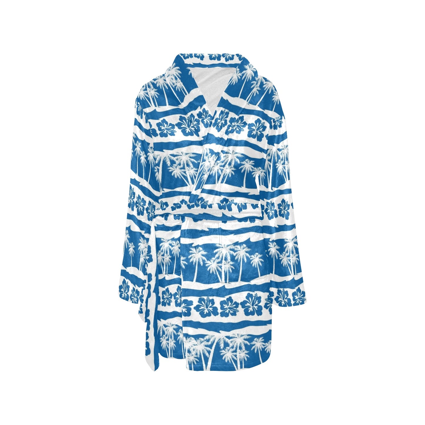 Hawaiian Themed Pattern Print Design H021 Women's Fleece Robe