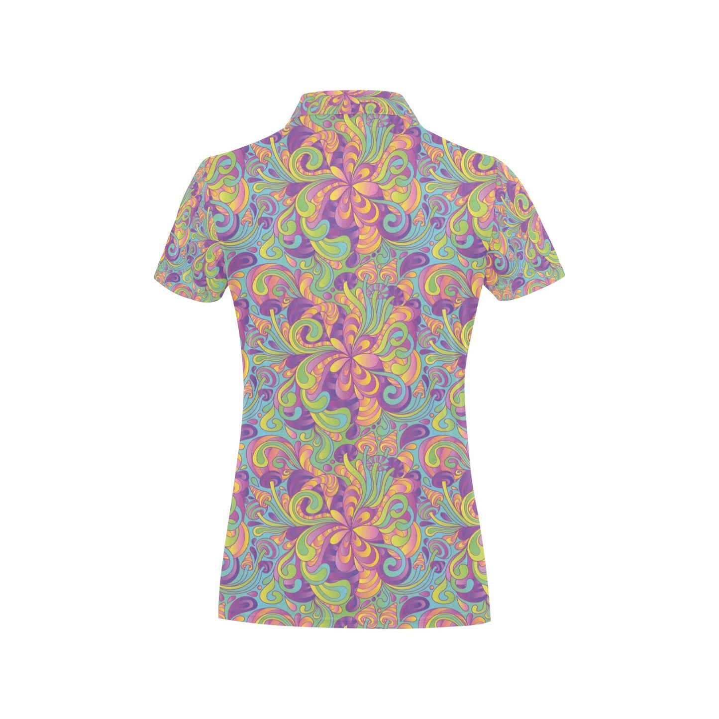Trippy Print Design LKS306 Women's Polo Shirt