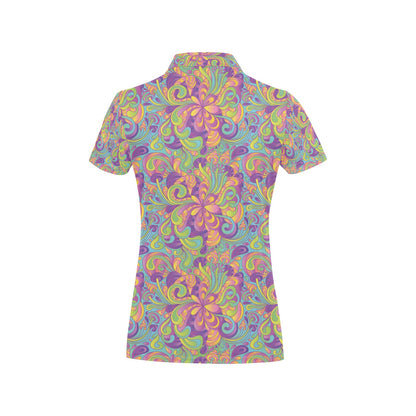 Trippy Print Design LKS306 Women's Polo Shirt