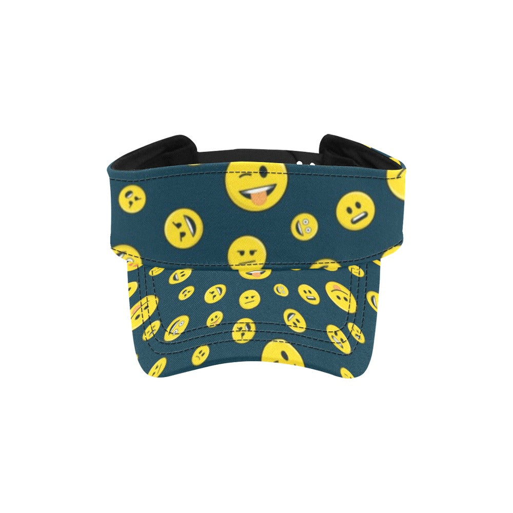 Smiley Face Emoji Print Design LKS301 Unisex Sun Visor