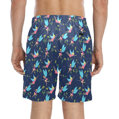 Fairy with flower Print Pattern Men's Swim Trunks Beach Shorts