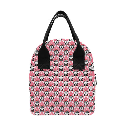 Siberian Huskies Christmas Themed Print Design LKS302 Insulated Lunch Bag
