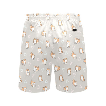 Shiba Inu Print Design LKS307 Men's Swim Trunks Beach Shorts
