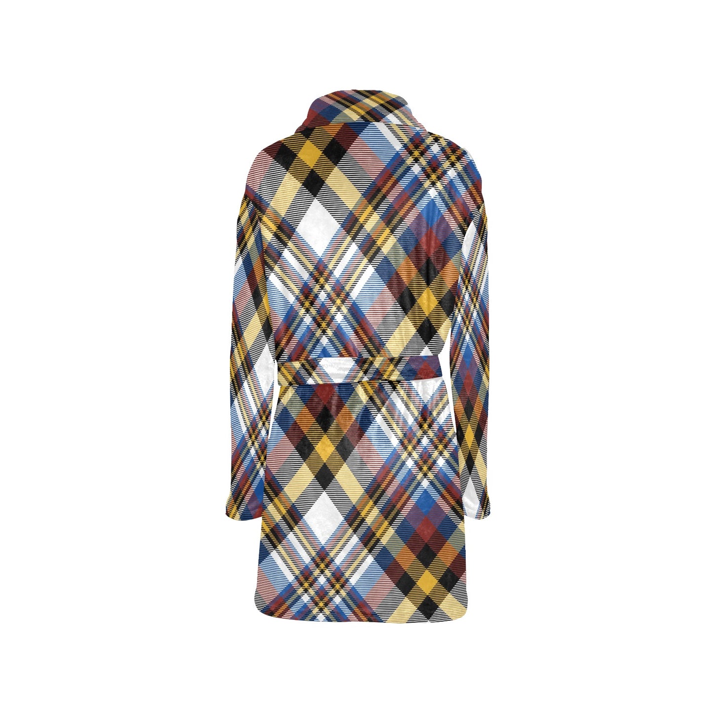 Madras Pattern Print Design 01 Women's Fleece Robe