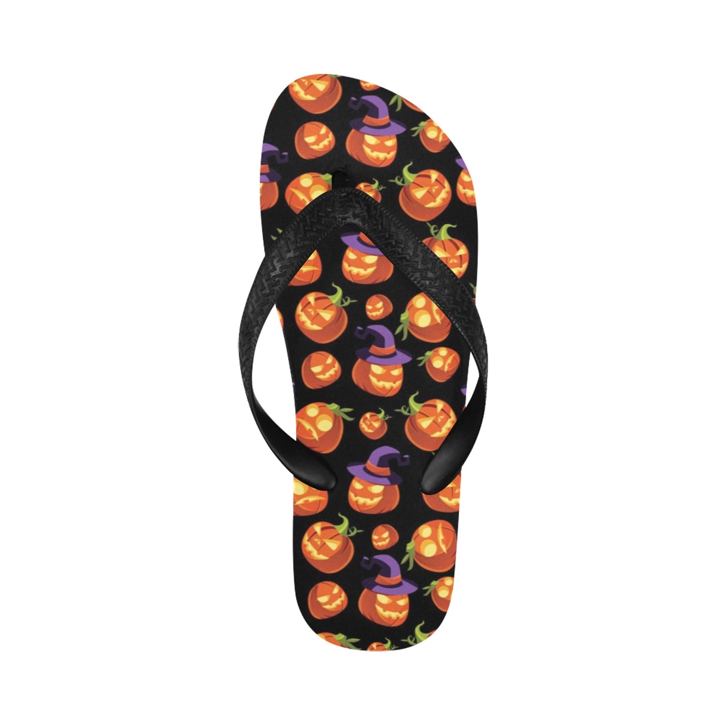 Witch Pumpkin Halloween Print LKS302 Flip Flops