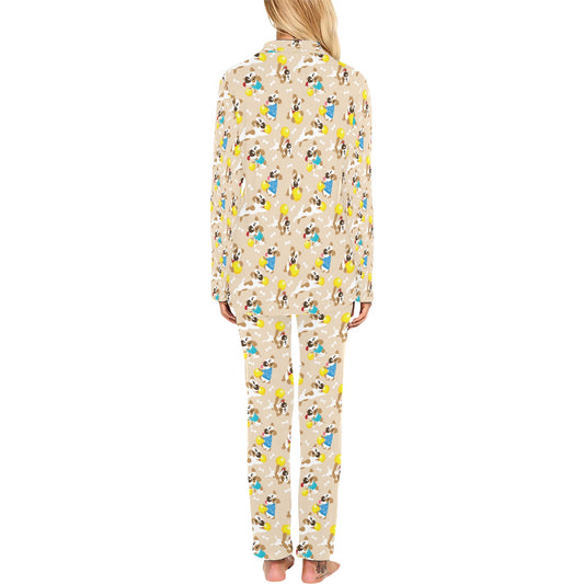 Russell Terriers Cute Print Design LKS304 Women's Long Pajama Set