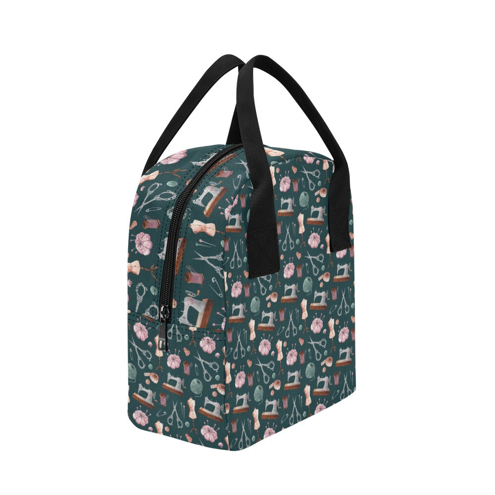 Sewing Equipment Print Design LKS307 Insulated Lunch Bag