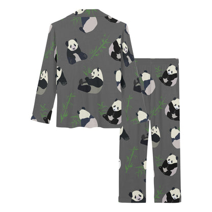 Panda Pattern Print Design A06 Women's Long Pajama Set