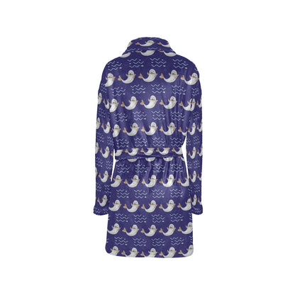 Sea Lion Print Design LKS404 Women's Fleece Robe