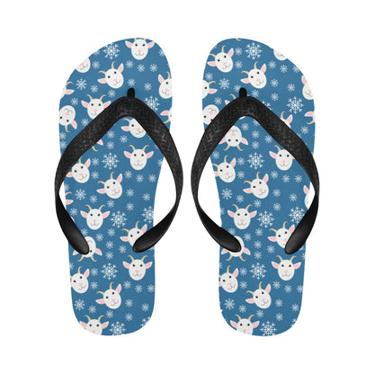 Goat Print Design LKS402 Flip Flops