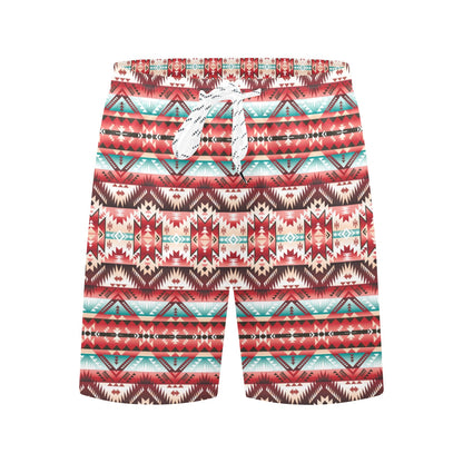 Aztec Western Style Print Pattern Men's Swim Trunks Beach Shorts