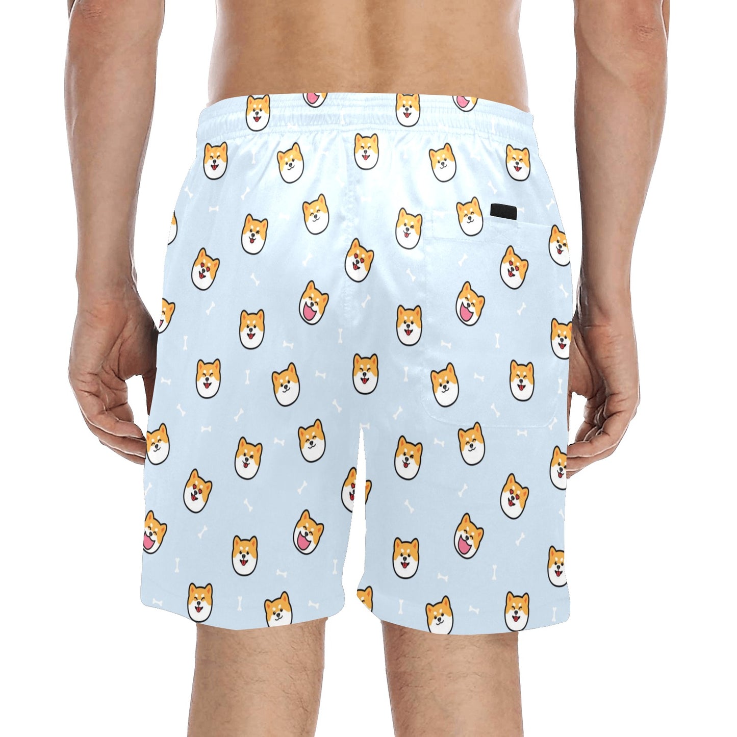 Shiba Inu Print Design LKS3012 Men's Swim Trunks Beach Shorts