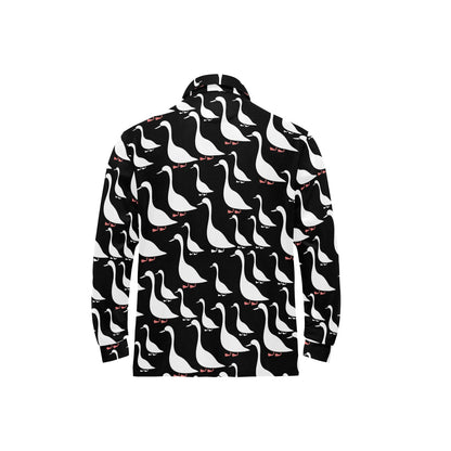 Goose Pattern Print Design 01 Long Sleeve Polo Shirt For Men's
