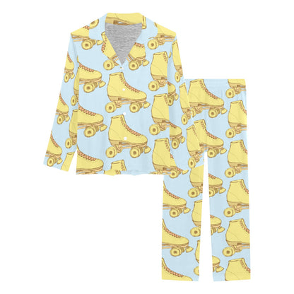 Roller skate Pattern Print Design A03 Women's Long Pajama Set