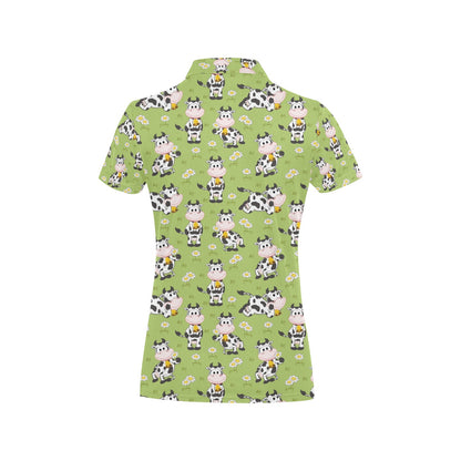 Cattle Print Design LKS401 Women's Polo Shirt