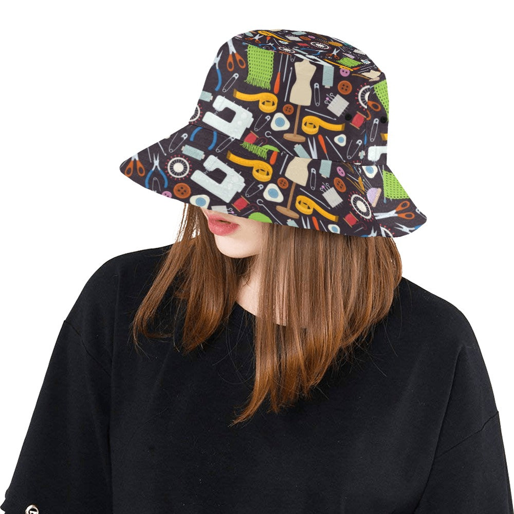 Sewing Equipment Print Design LKS308 Unisex Bucket Hat