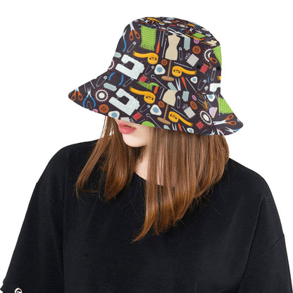 Sewing Equipment Print Design LKS308 Unisex Bucket Hat