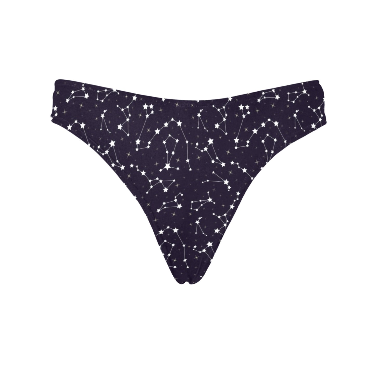 Zodiac Star Pattern Design Print Women's Thongs