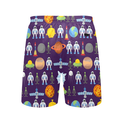 Alien Astronaut Planet Men's Swim Trunks Beach Shorts