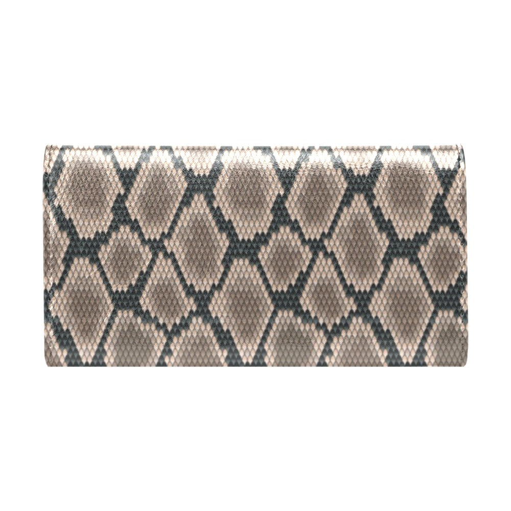 Snake Skin Design Print Women's Trifold Wallet