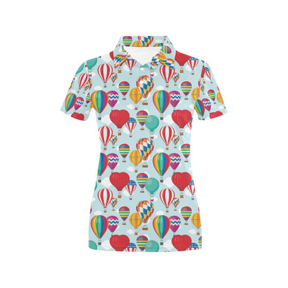Ballon Pattern Print Design 07 Women's Polo Shirt