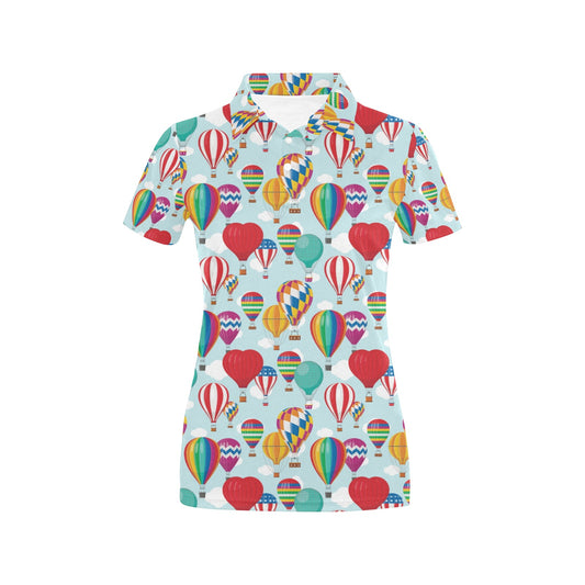 Ballon Pattern Print Design 07 Women's Polo Shirt